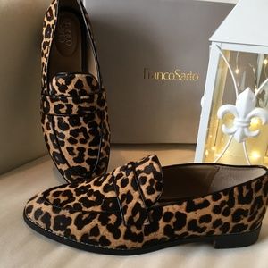Franco Sarto Animal Print Loafers, Size 9.5